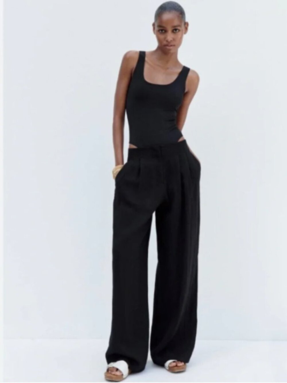 Zara "Into the Classics" Black Dress Pant Size Small
